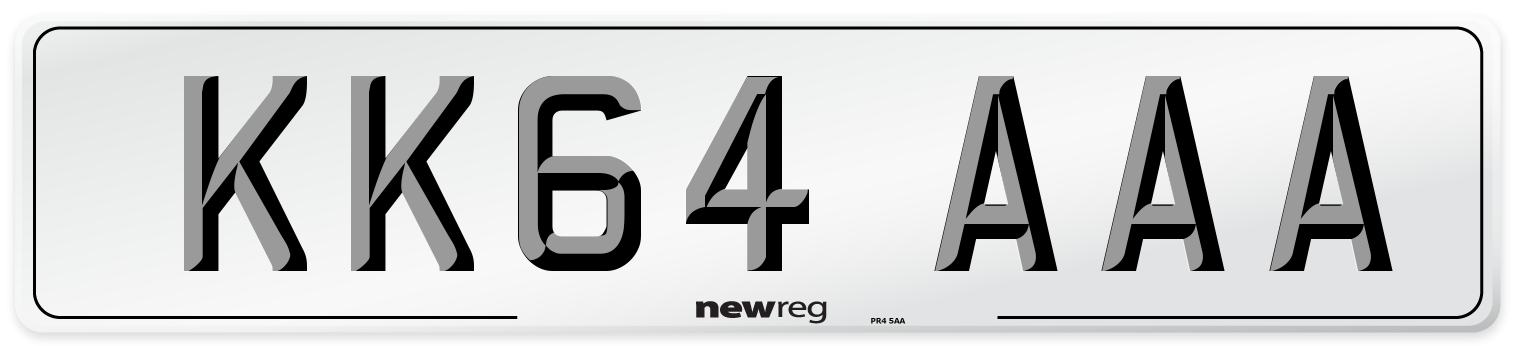 KK64 AAA Number Plate from New Reg